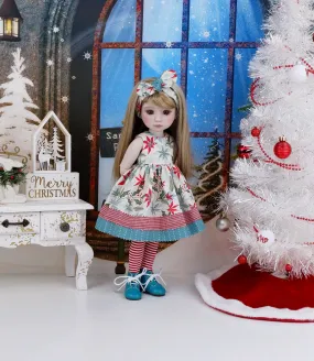 Festive Poinsettia - dress with boots for Ruby Red Fashion Friends doll