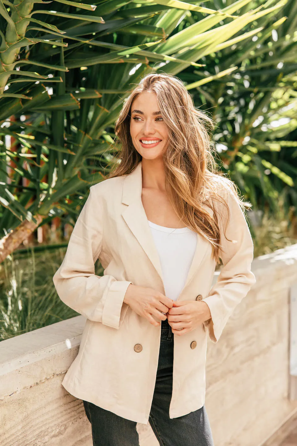 FINAL SALE!! Carli Linen Boyfriend Blazer