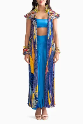 Floral Blue Cape