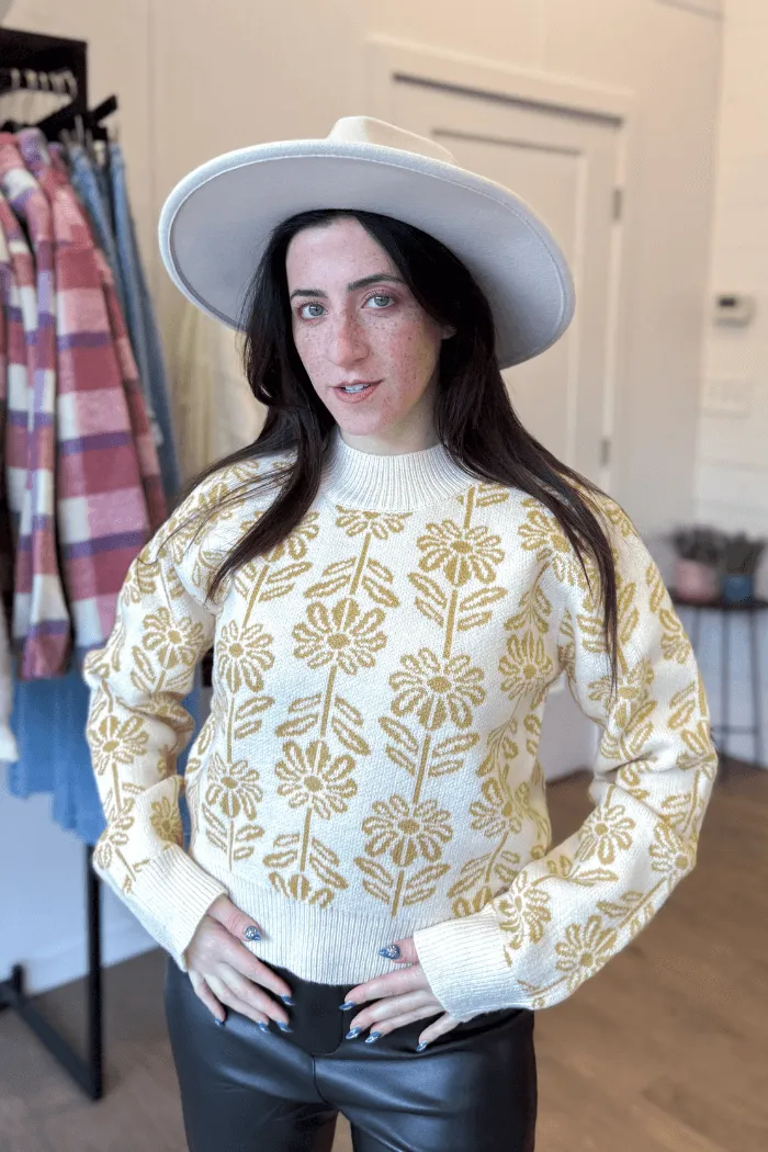Floral Pattern Sweater