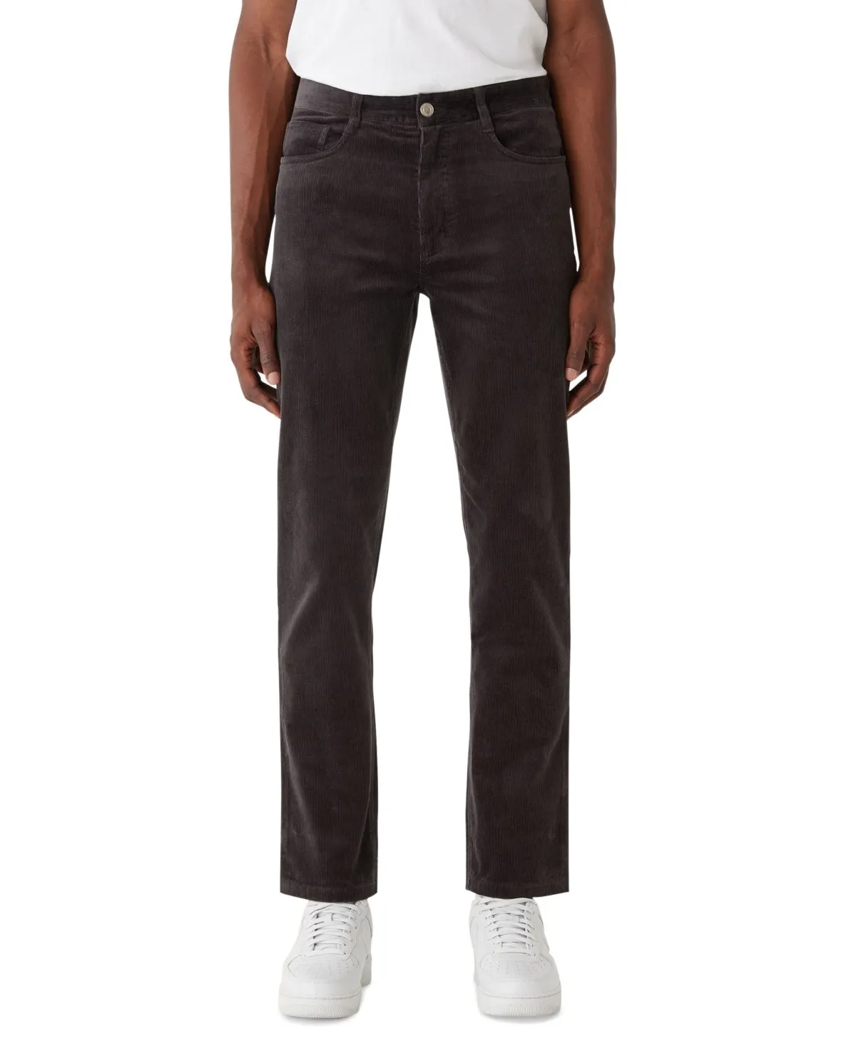 Frank And Oak Mens Slim fit Casual Corduroy Pants 30 / 32 Black Solid