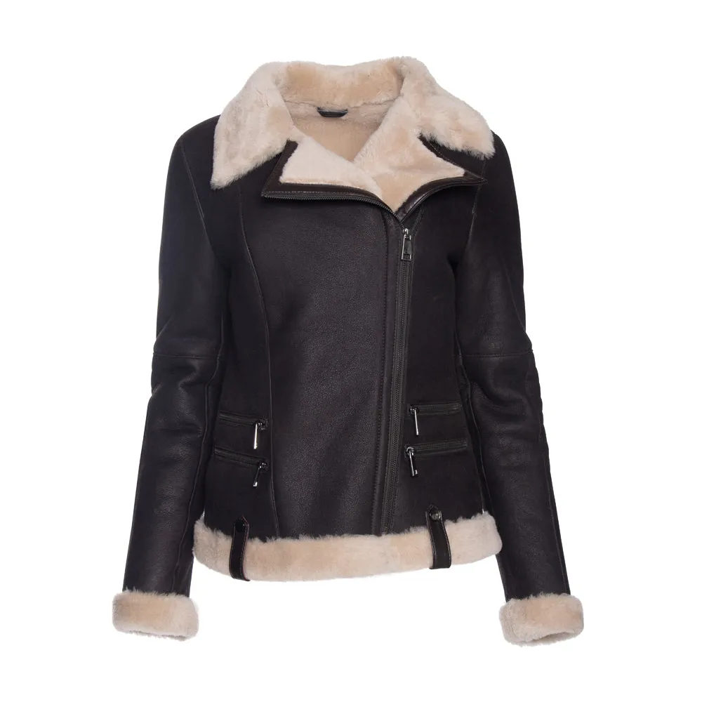 HARLEY Spanish Merino Shearling Sheepskin Moto Jacket