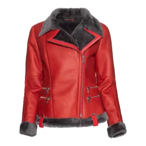 HARLEY Spanish Merino Shearling Sheepskin Moto Jacket