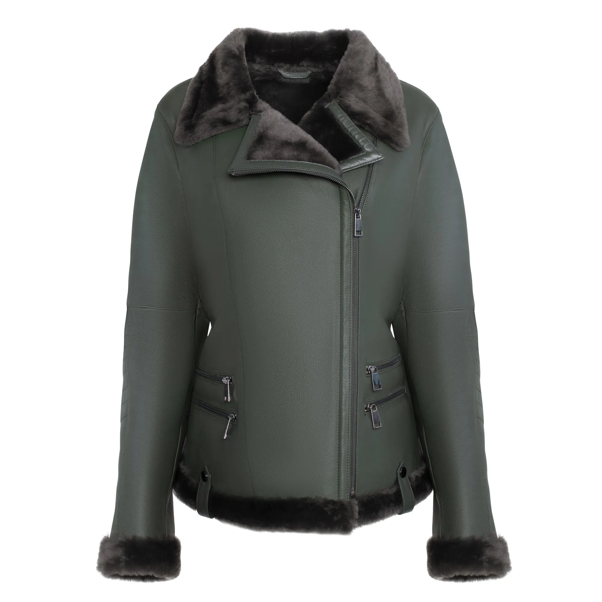 HARLEY Spanish Merino Shearling Sheepskin Moto Jacket