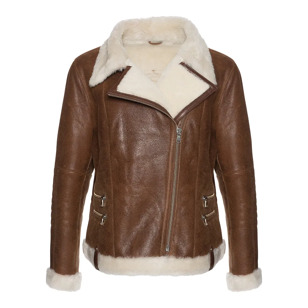 HARLEY Spanish Merino Shearling Sheepskin Moto Jacket