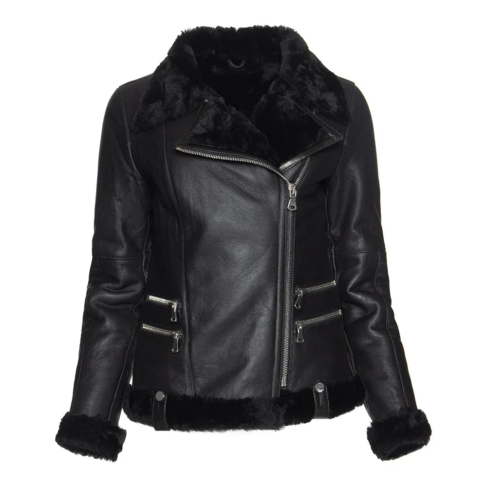 HARLEY Spanish Merino Shearling Sheepskin Moto Jacket
