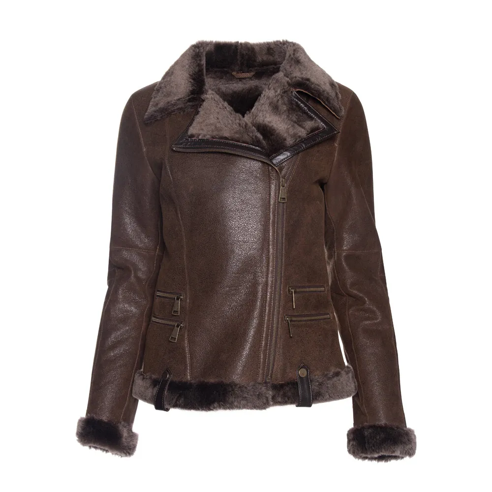 HARLEY Spanish Merino Shearling Sheepskin Moto Jacket