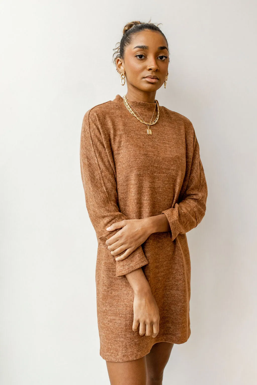 hazelnut sweater dress