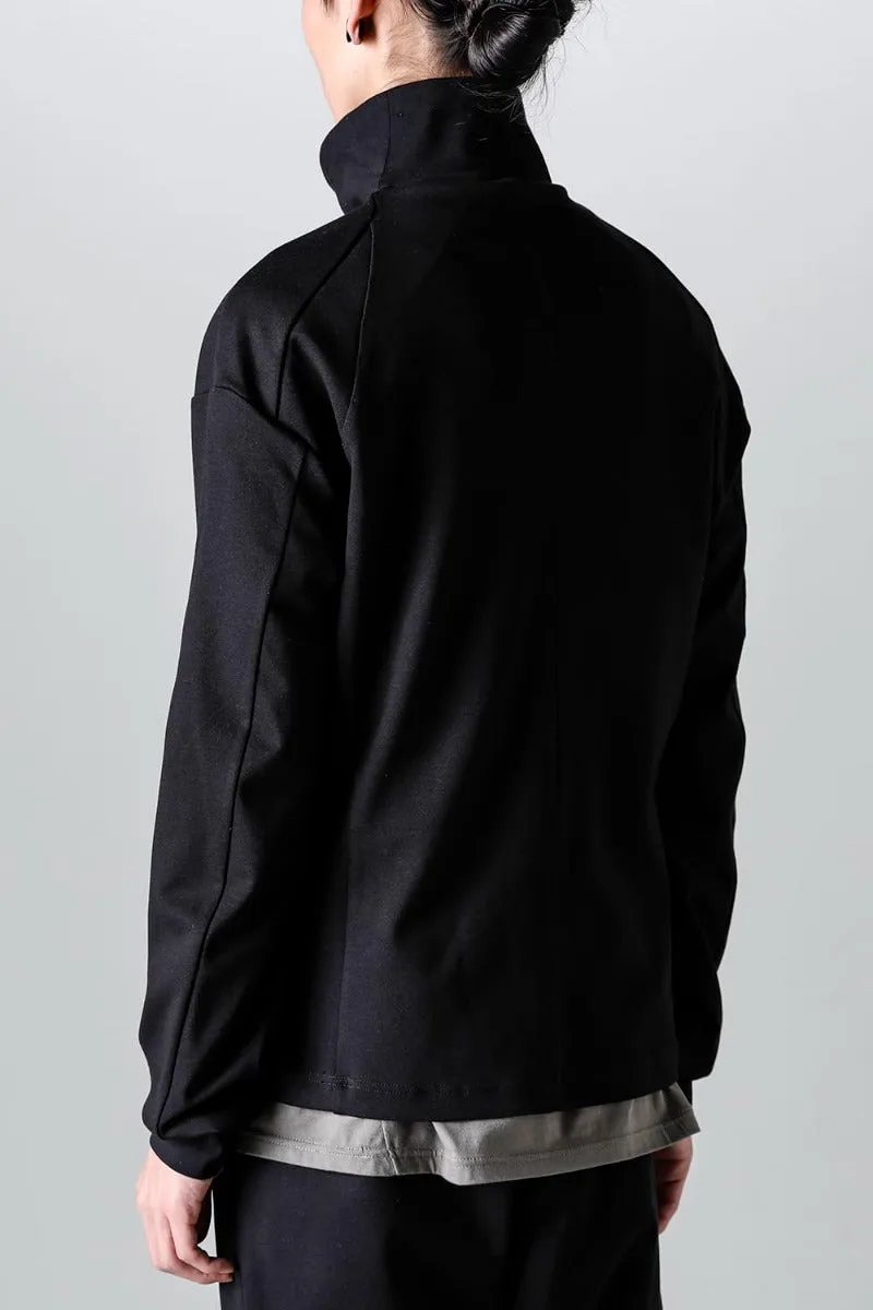 High neck track jacket stretch viscose