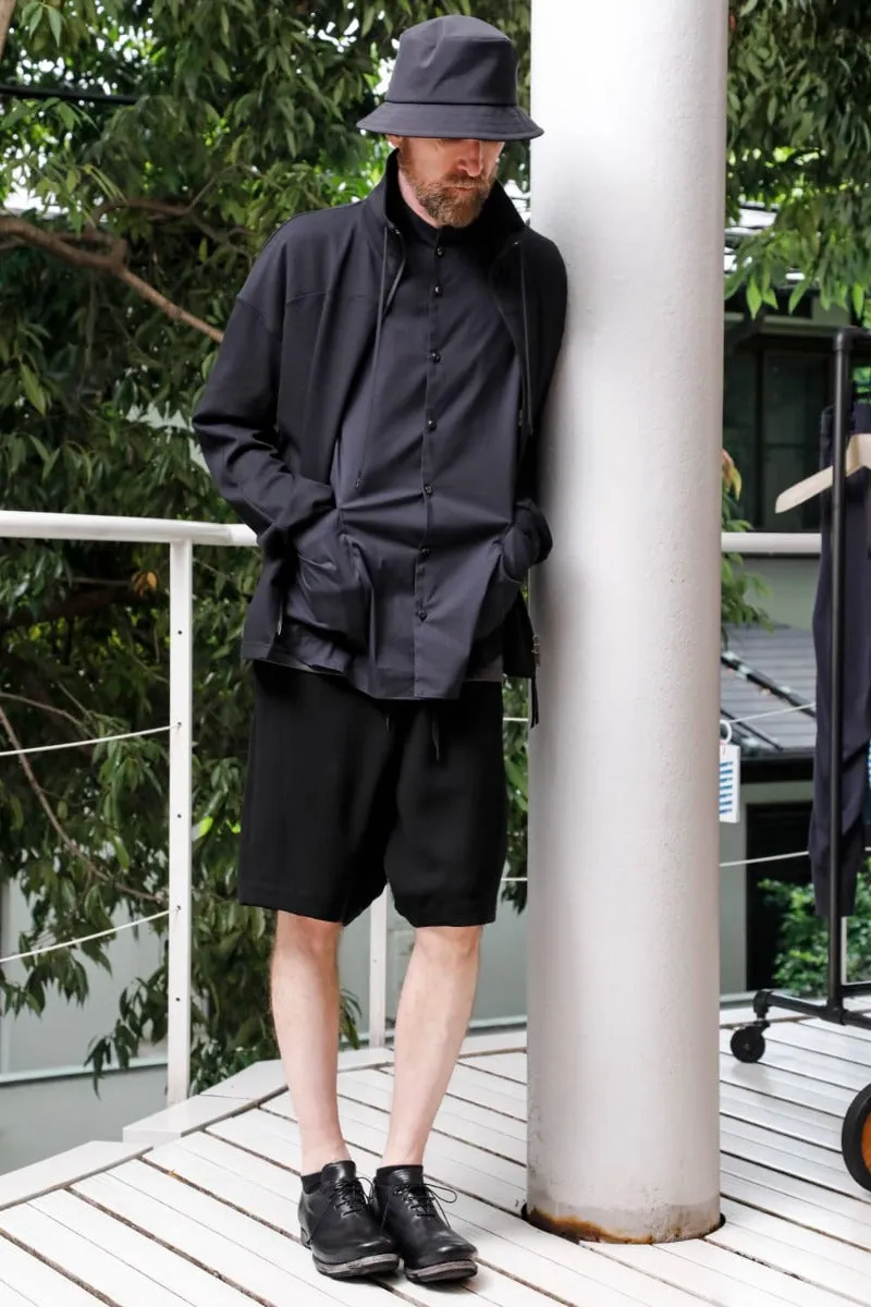 High neck track jacket stretch viscose