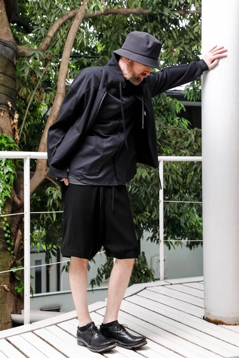 High neck track jacket stretch viscose