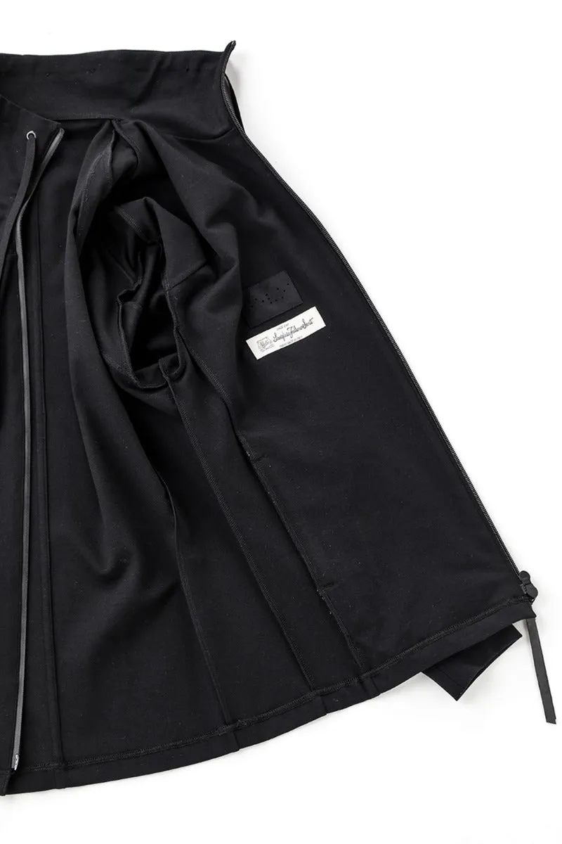 High neck track jacket stretch viscose