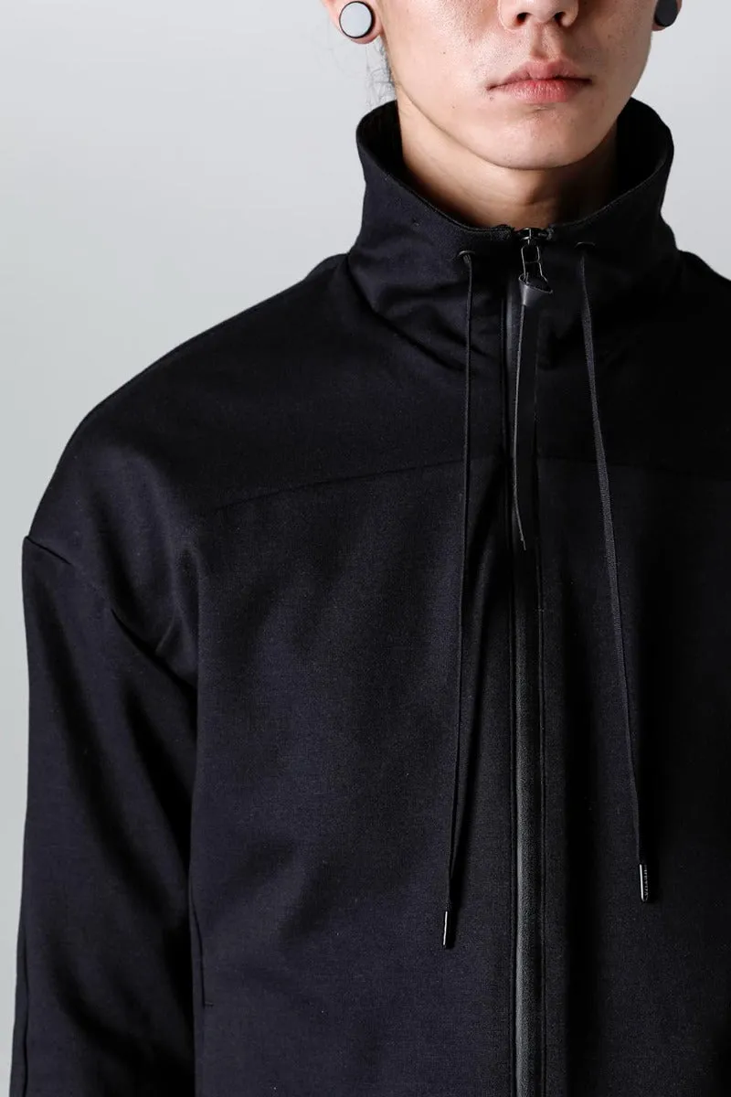 High neck track jacket stretch viscose