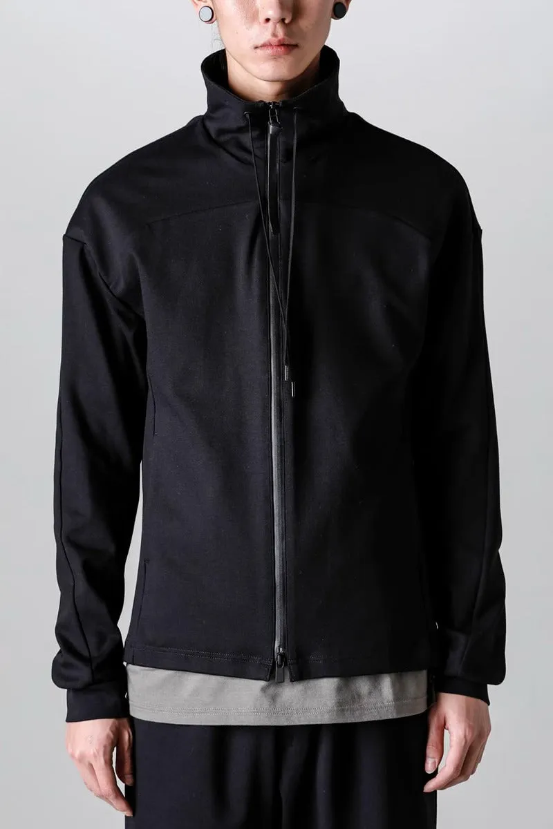 High neck track jacket stretch viscose