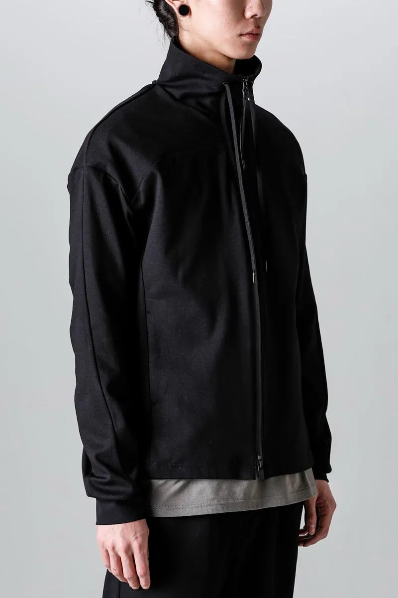 High neck track jacket stretch viscose