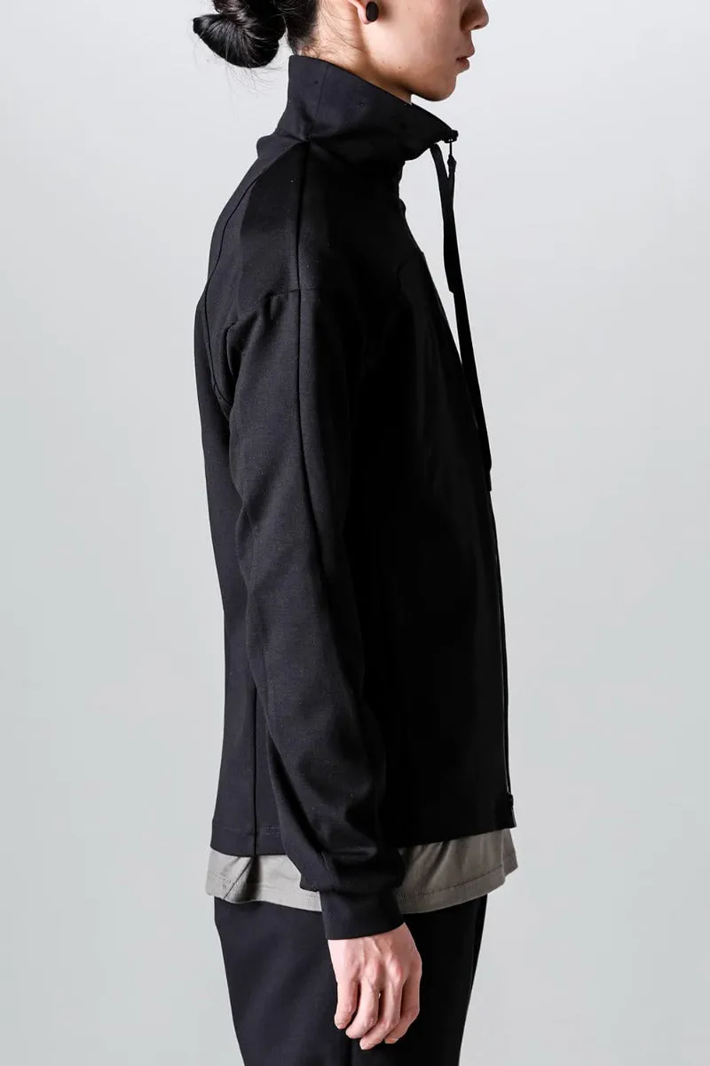 High neck track jacket stretch viscose
