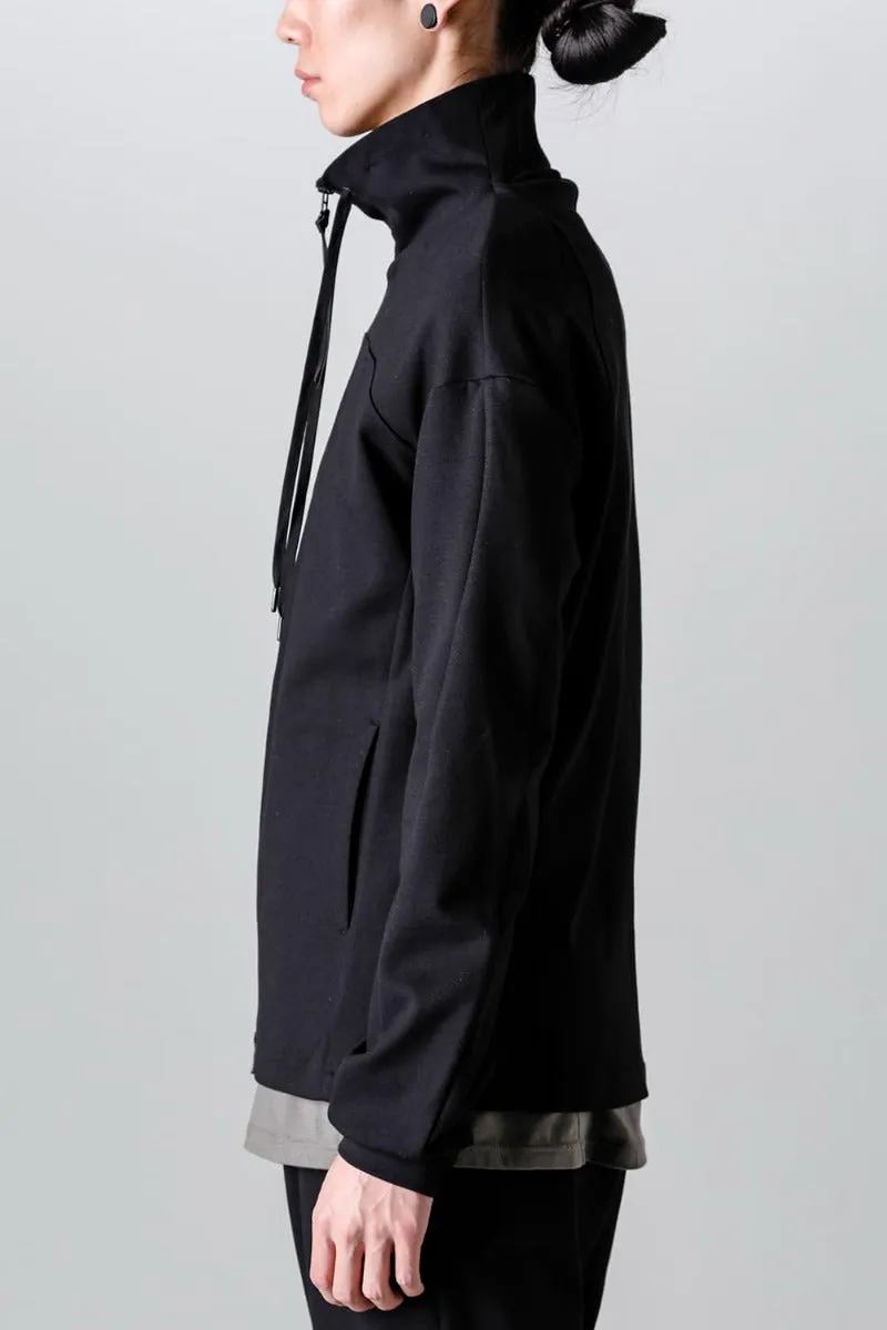 High neck track jacket stretch viscose