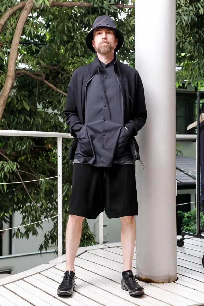 High neck track jacket stretch viscose