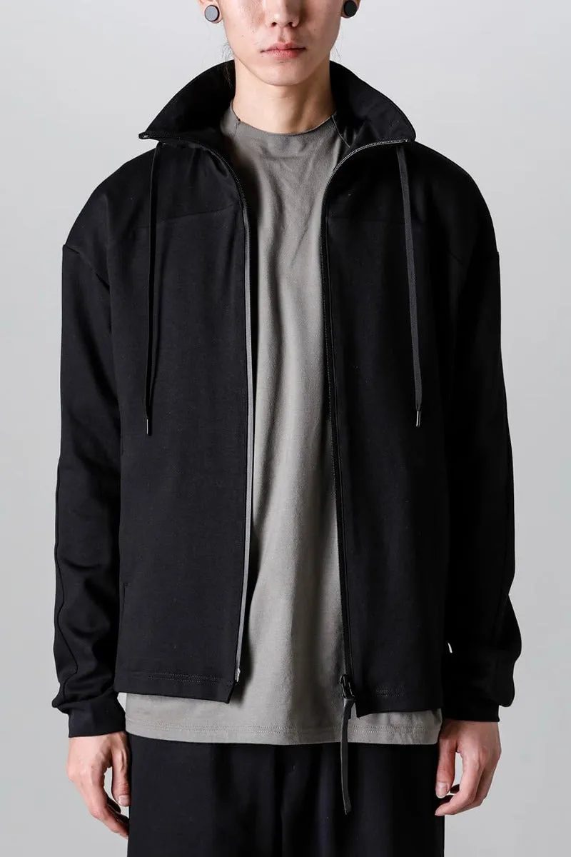 High neck track jacket stretch viscose