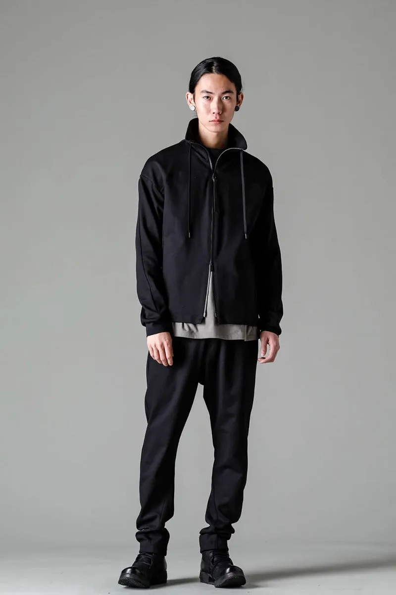 High neck track jacket stretch viscose