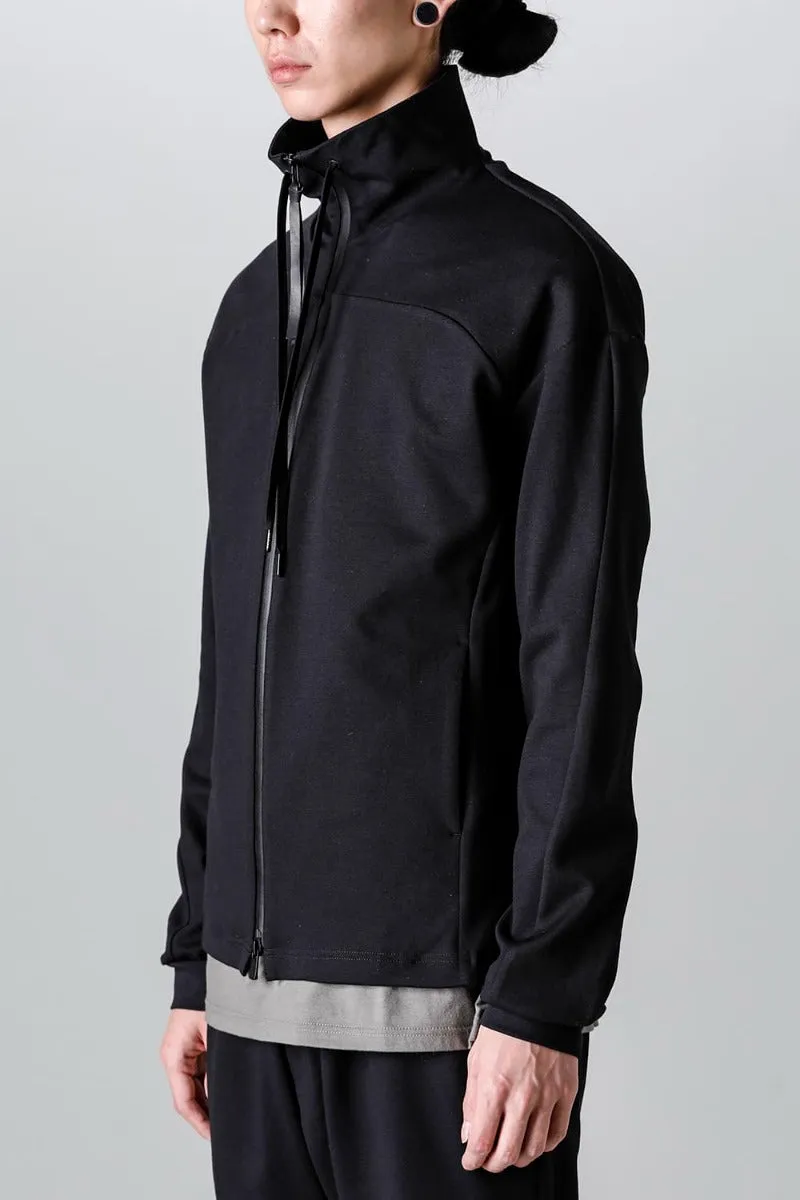 High neck track jacket stretch viscose