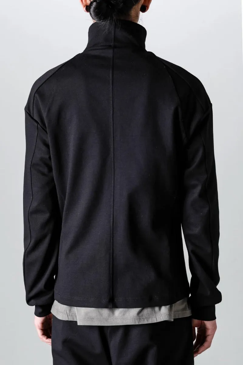 High neck track jacket stretch viscose