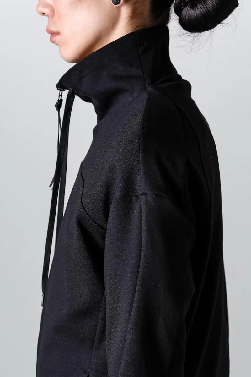 High neck track jacket stretch viscose