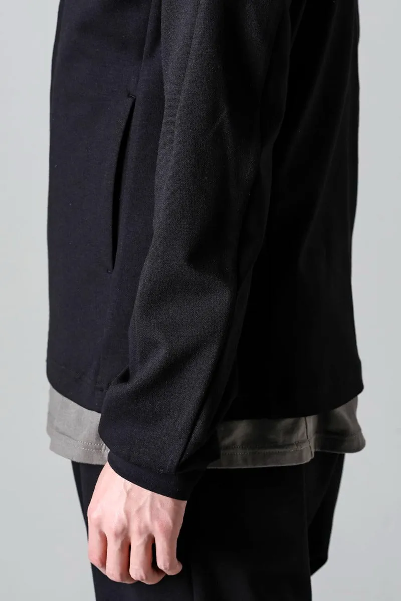High neck track jacket stretch viscose