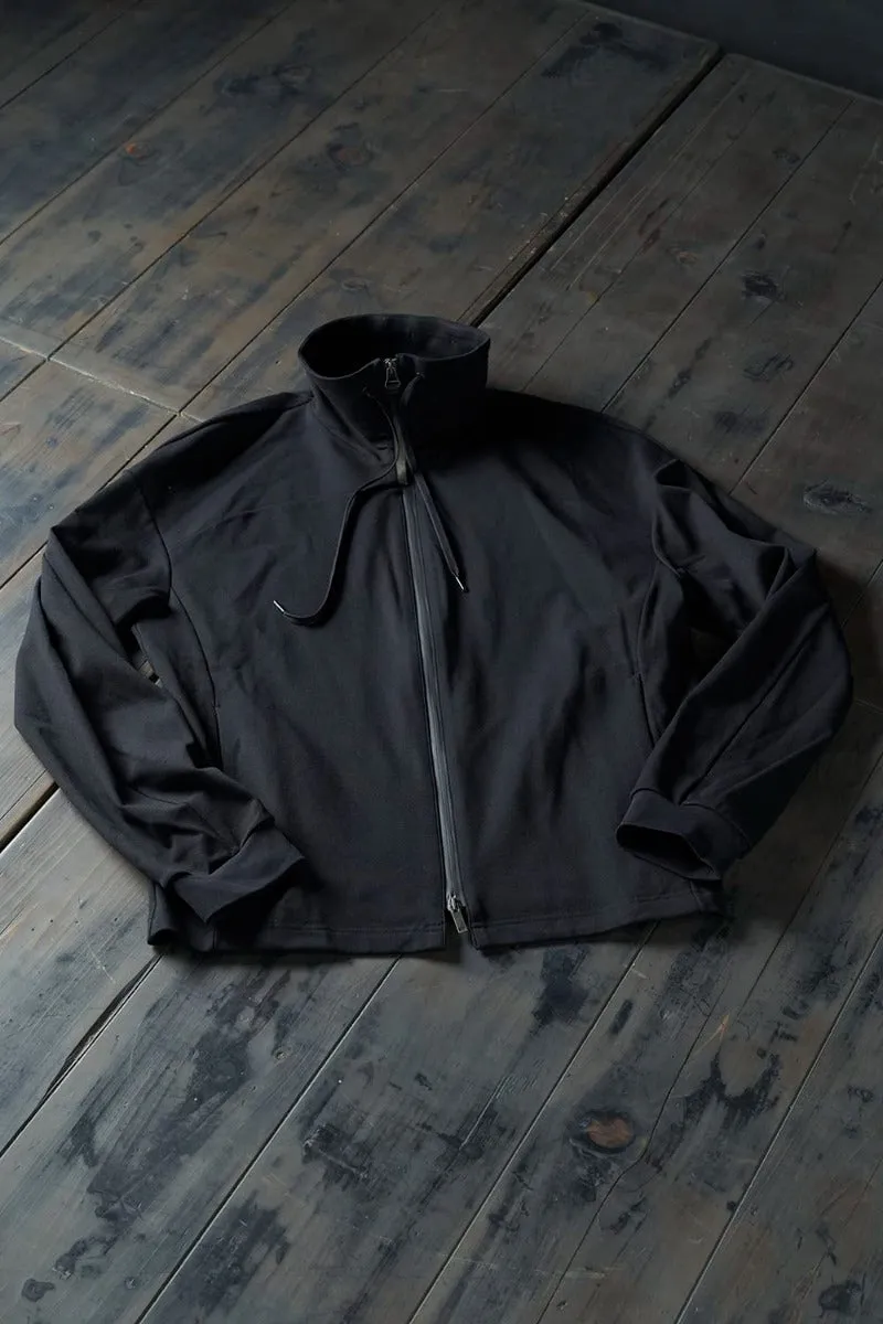 High neck track jacket stretch viscose