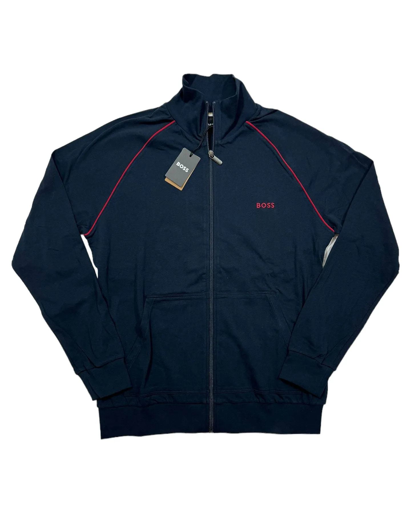 Hugo Boss Full Zip Men Track Jacket Dark Blue L SALE
