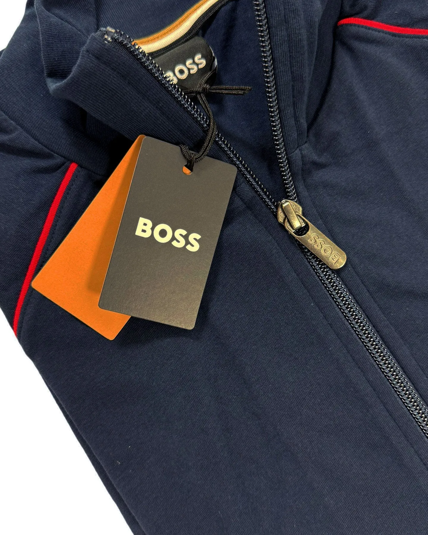 Hugo Boss Full Zip Men Track Jacket Dark Blue L SALE
