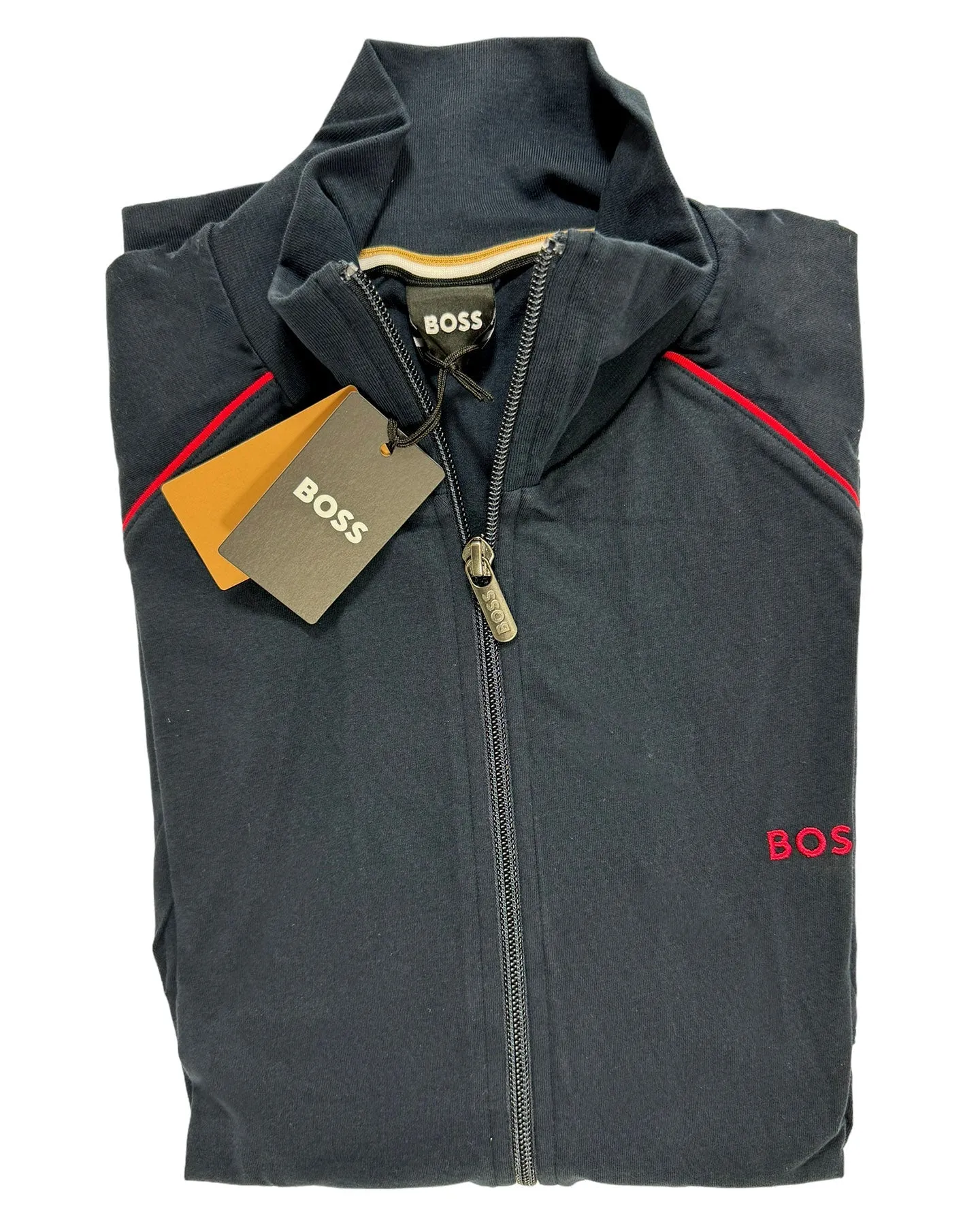 Hugo Boss Full Zip Men Track Jacket Dark Blue L SALE