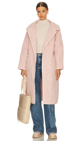 Jakke Courtney Quilted Coat in Rose