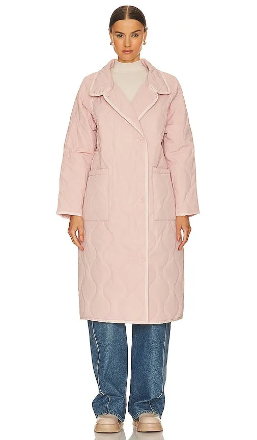 Jakke Courtney Quilted Coat in Rose