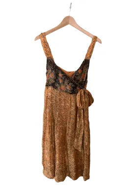 Juliet Dunn Floral Dress Orange UK Size 8/10