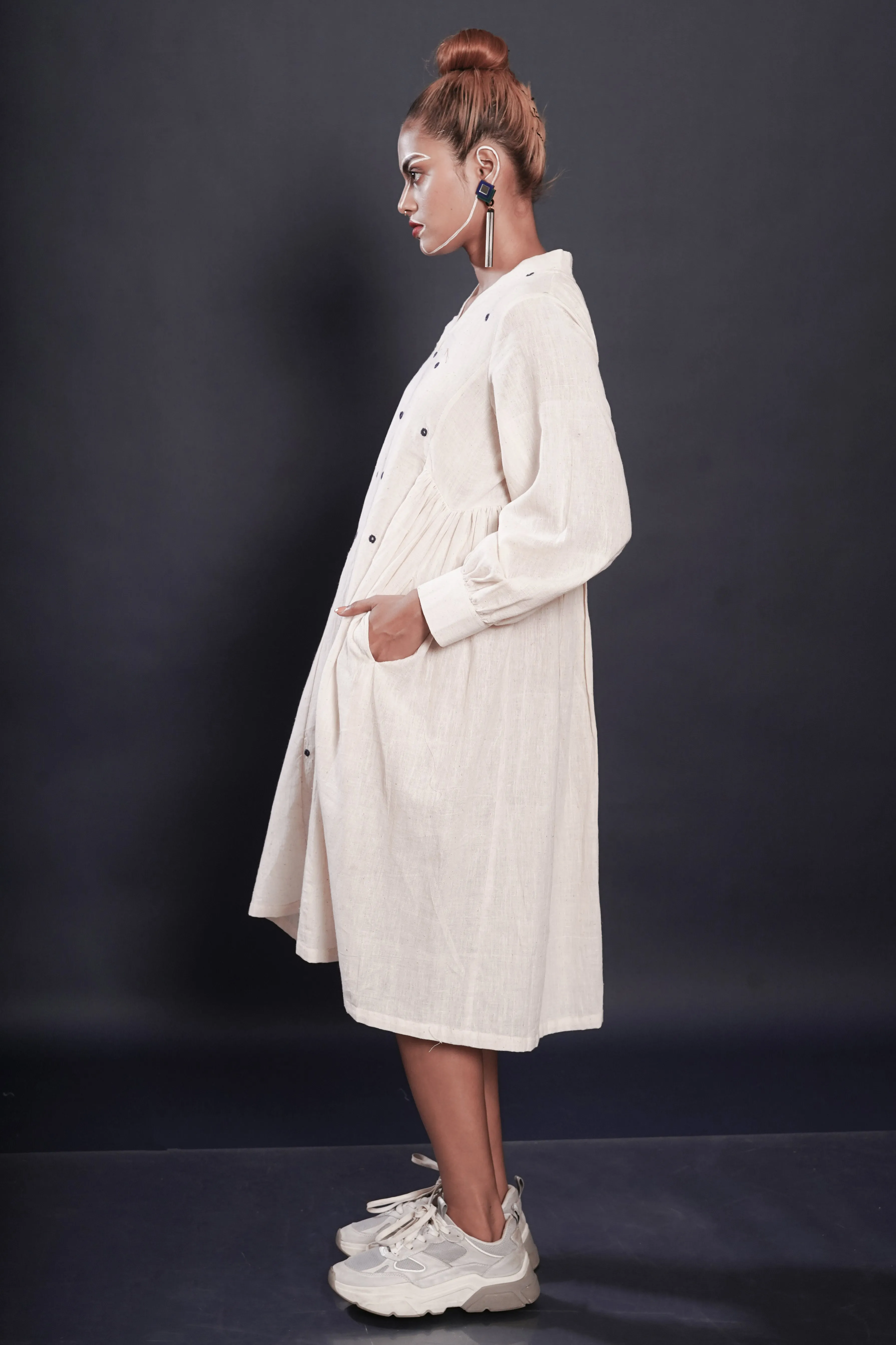 Kala cotton mirror work timeless dress