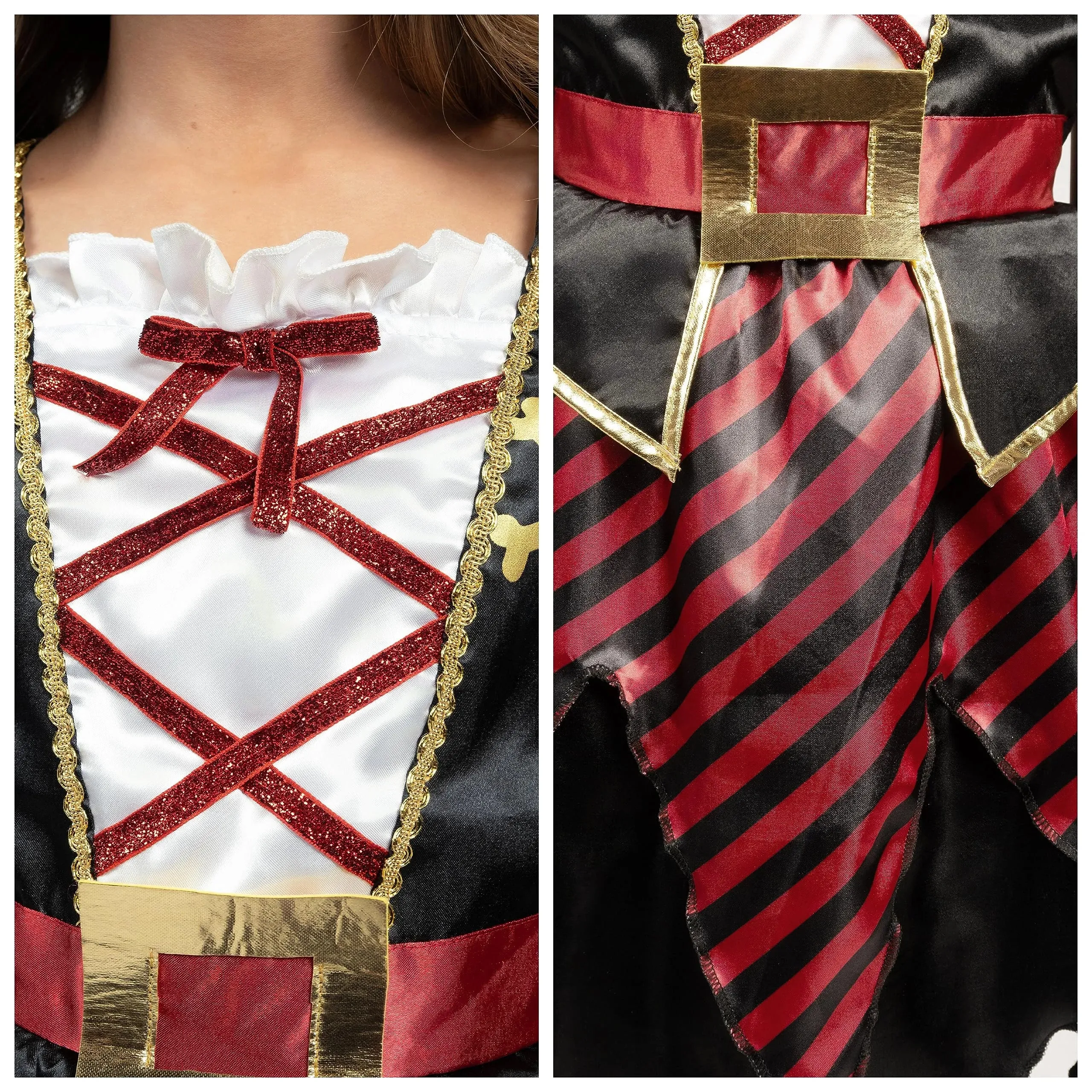 Kids Pirate Costume, Buccaneer Princess Dress for Girls