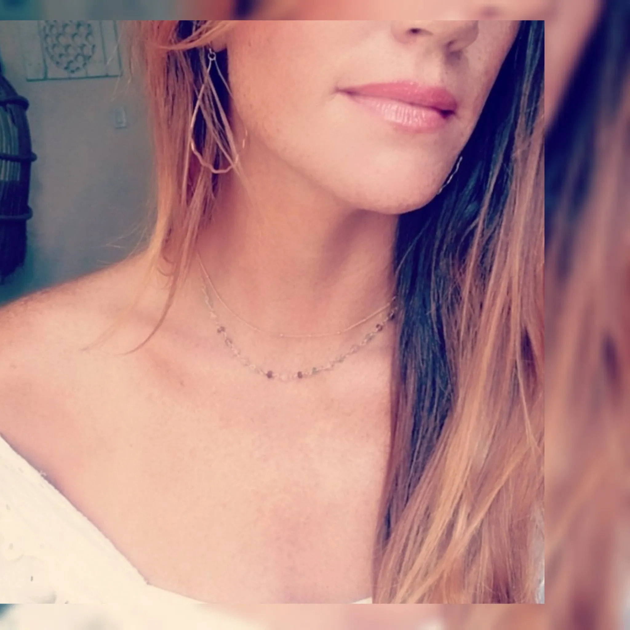 Layered rainbow tourmaline necklace