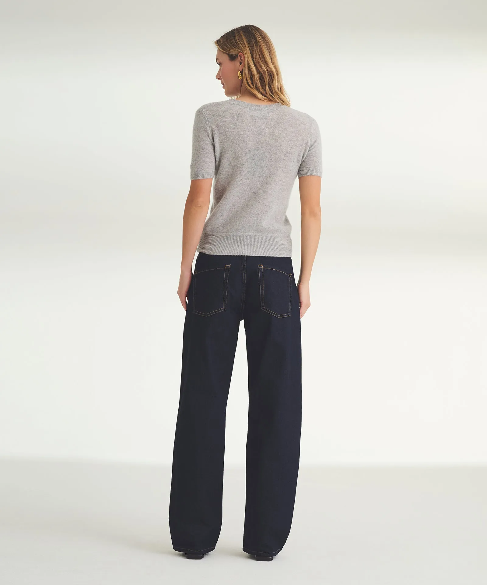 Lightweight Cashmere Short Sleeve Sweater