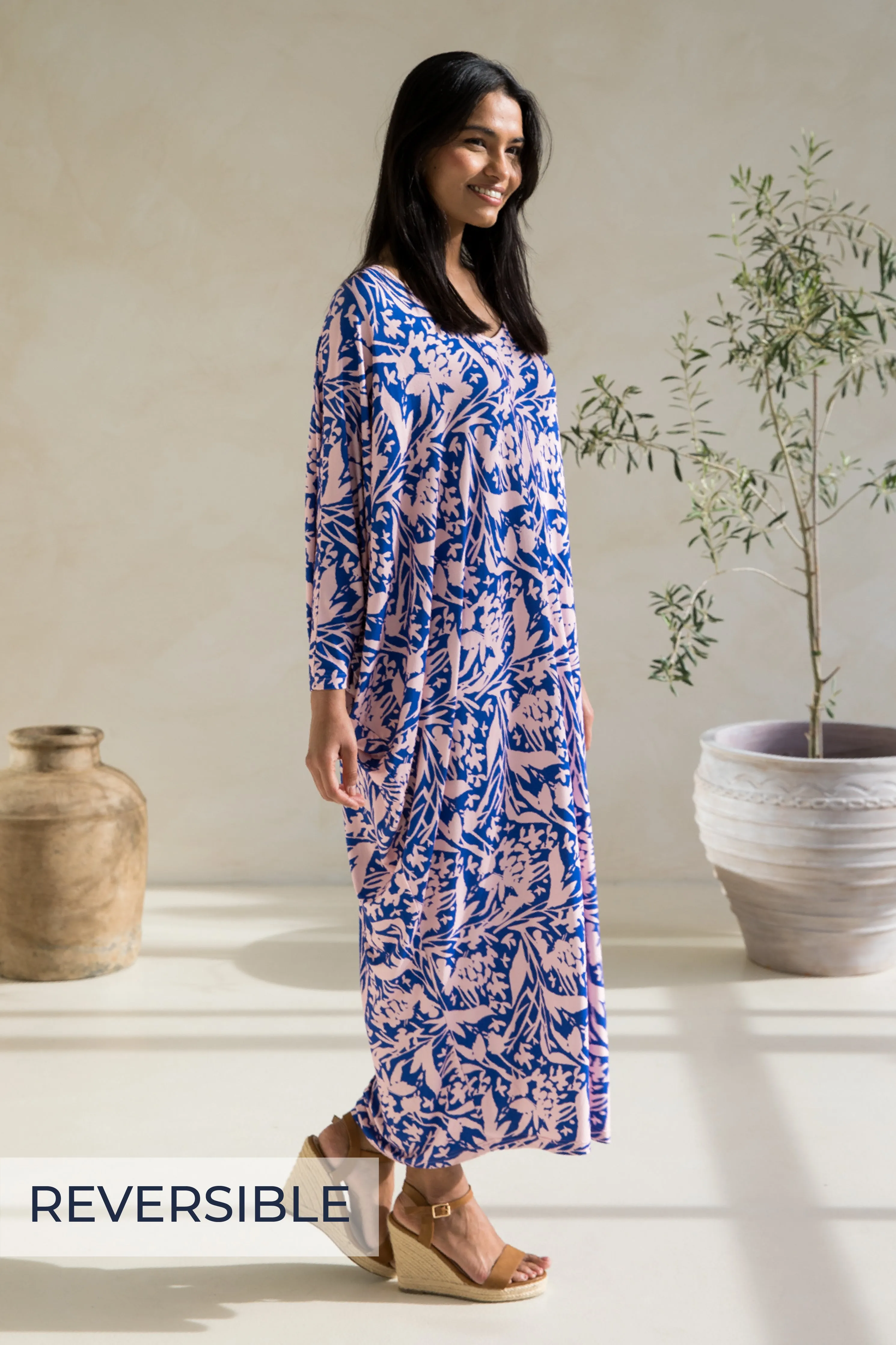 Long Sleeve Maxi Miracle Dress in Full Bloom