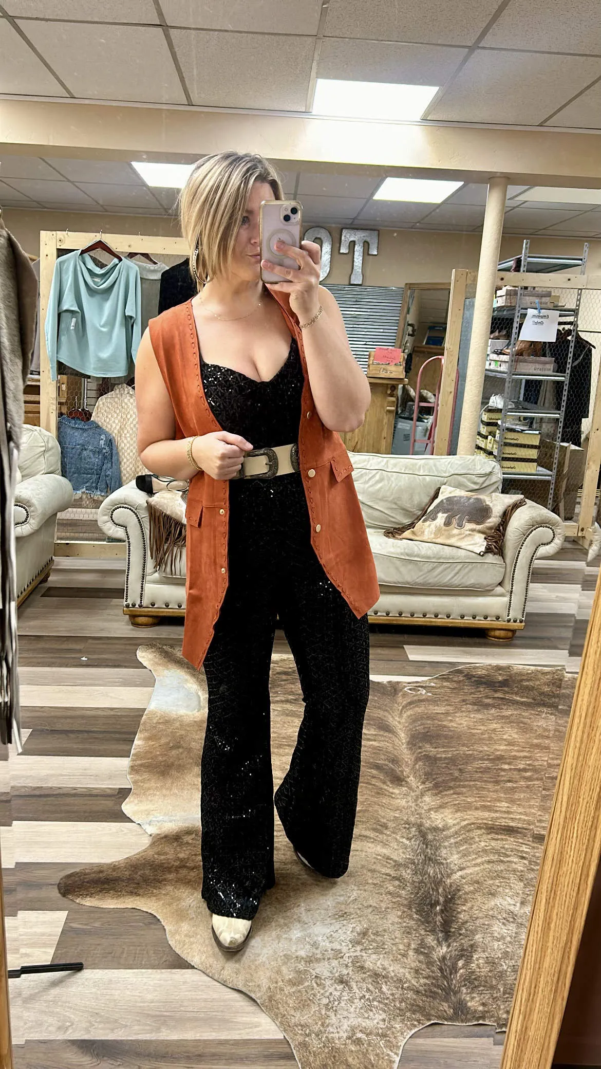 Long Suede Vest