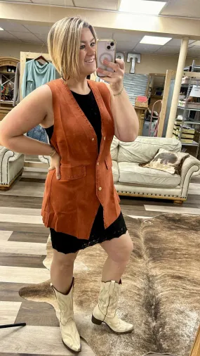 Long Suede Vest