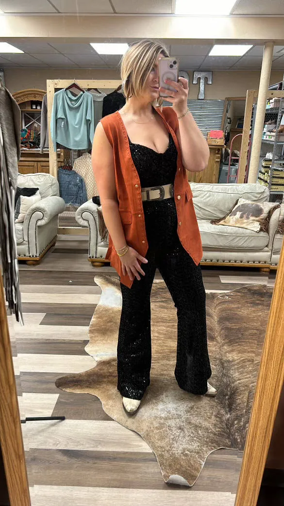 Long Suede Vest