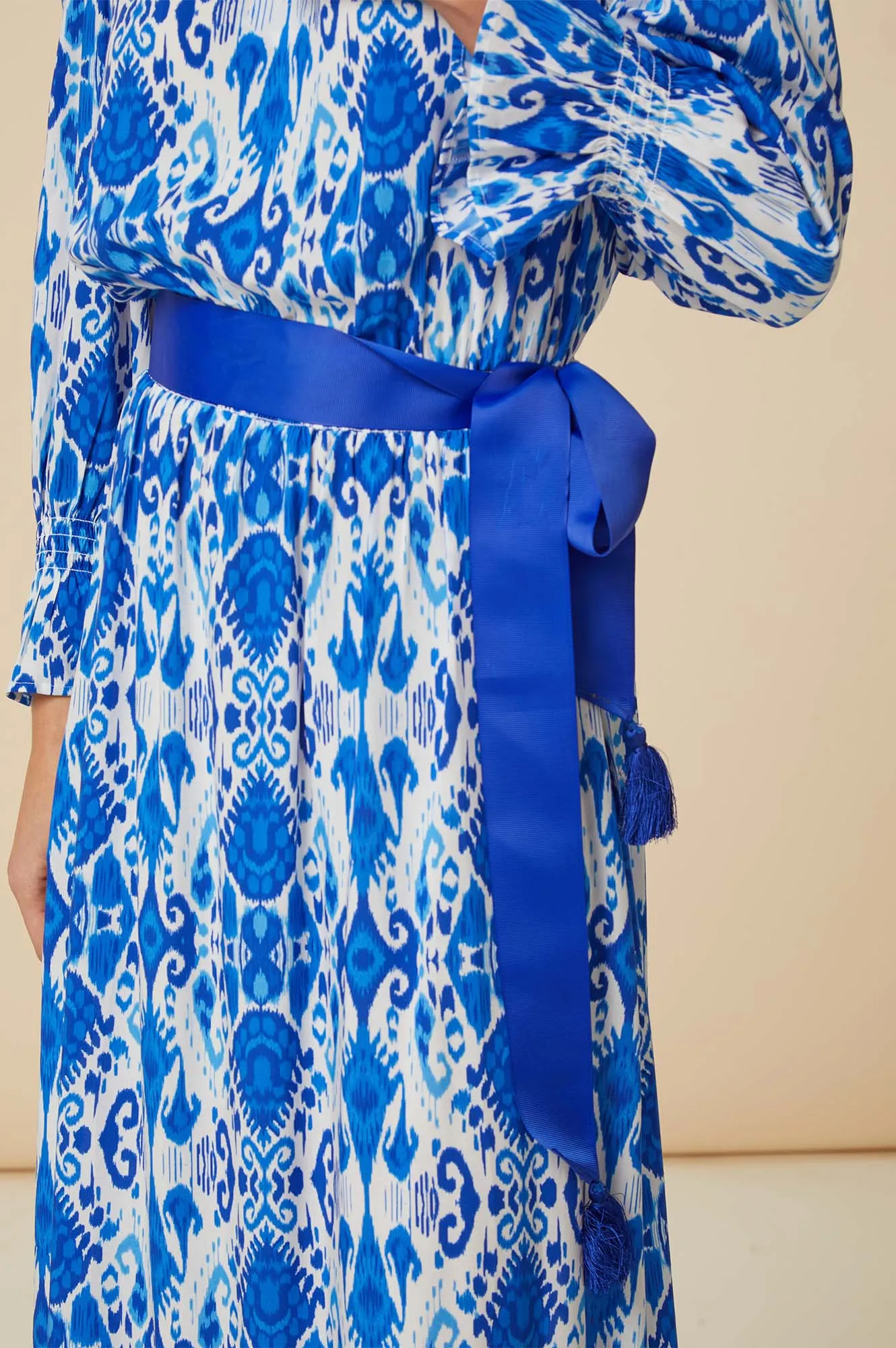 Maeve EcoVero™ Dress | Ikat Blue