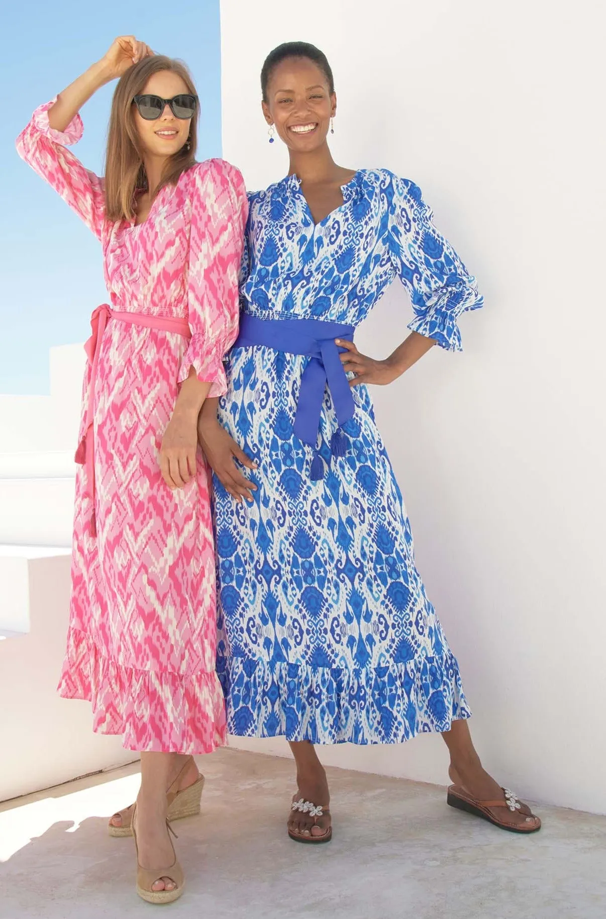 Maeve EcoVero™ Dress | Ikat Blue