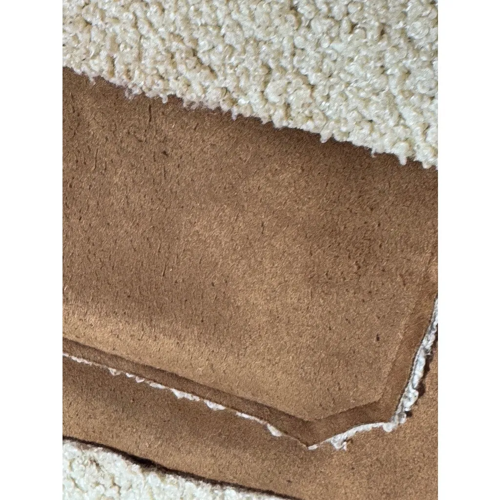 MARINE LAYER Women's Brown/Beige Suede Quebec Sherpa Snap Button Jacket SZ M