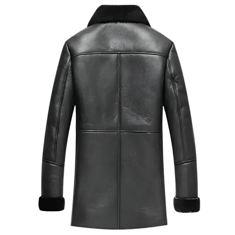 Men's B3 Shearling Aviator Jacket - Stylish Sheepskin Fur Coat
