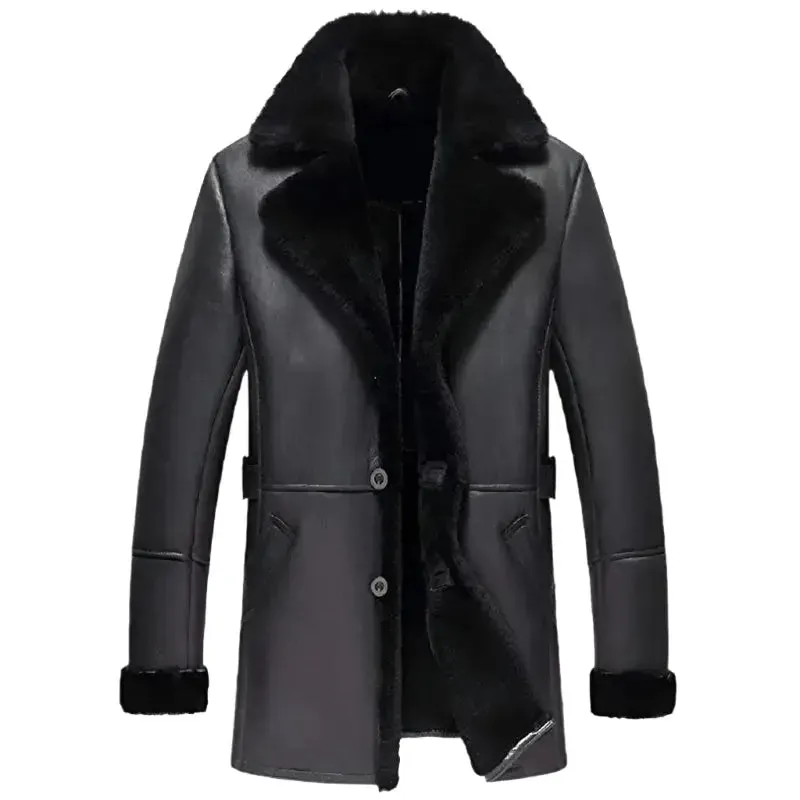 Men's B3 Shearling Aviator Jacket - Stylish Sheepskin Fur Coat