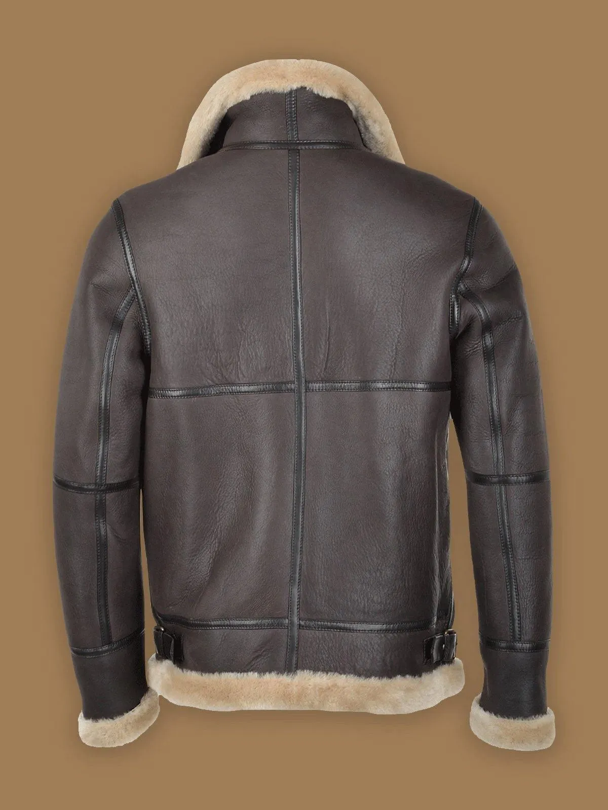 Men's Dark Brown RAF Bomber Shearling Jacket