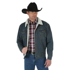 MENS WRANGLER TRADITIONAL SHERPA LINED DENIM JACKET